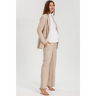 WARREN - Pantaloni Premaman a Gamba Larga Ice Beige