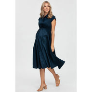 CELESTE - Abito Premaman in Cotone Blu Scuro
