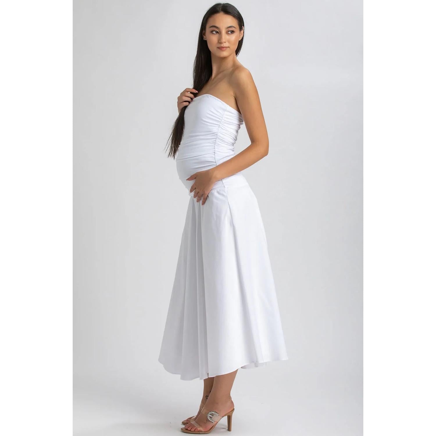 COCO - Abito Premaman Bianco Senza Spalline