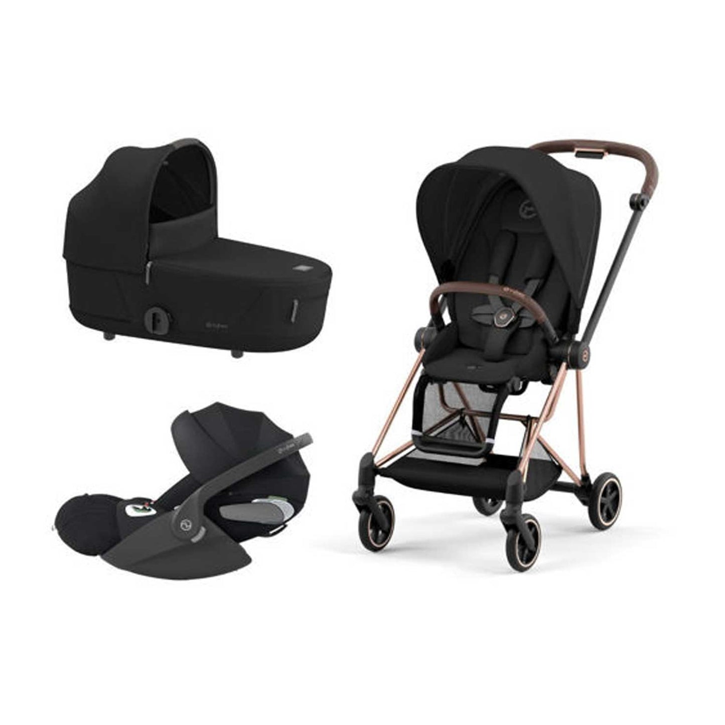 Cybex - Trio Mios: Seat Pack + Carrycot + Cloud T isize Car Seat + "Kit Mamma 2023" Case
