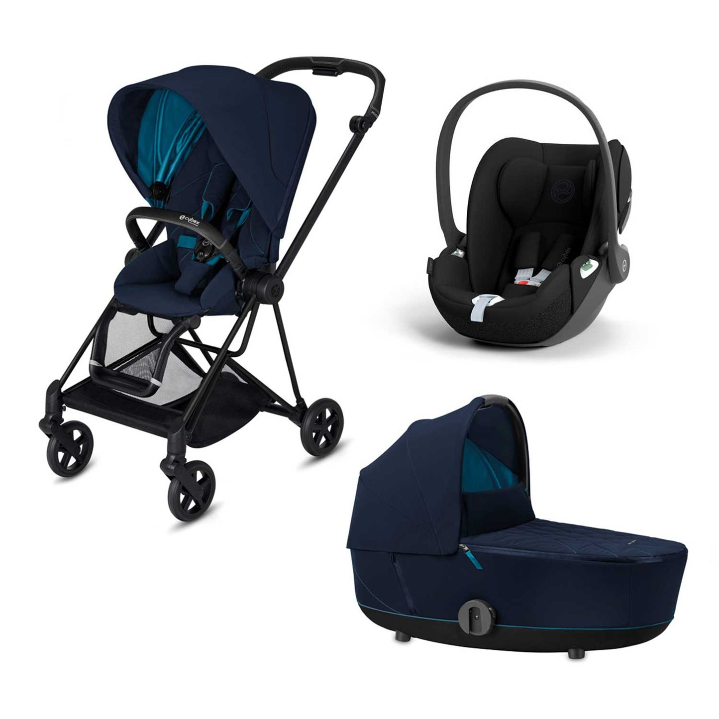 Cybex - Trio Mios: Seat Pack + Carrycot + Cloud T isize Car Seat + "Kit Mamma 2023" Case