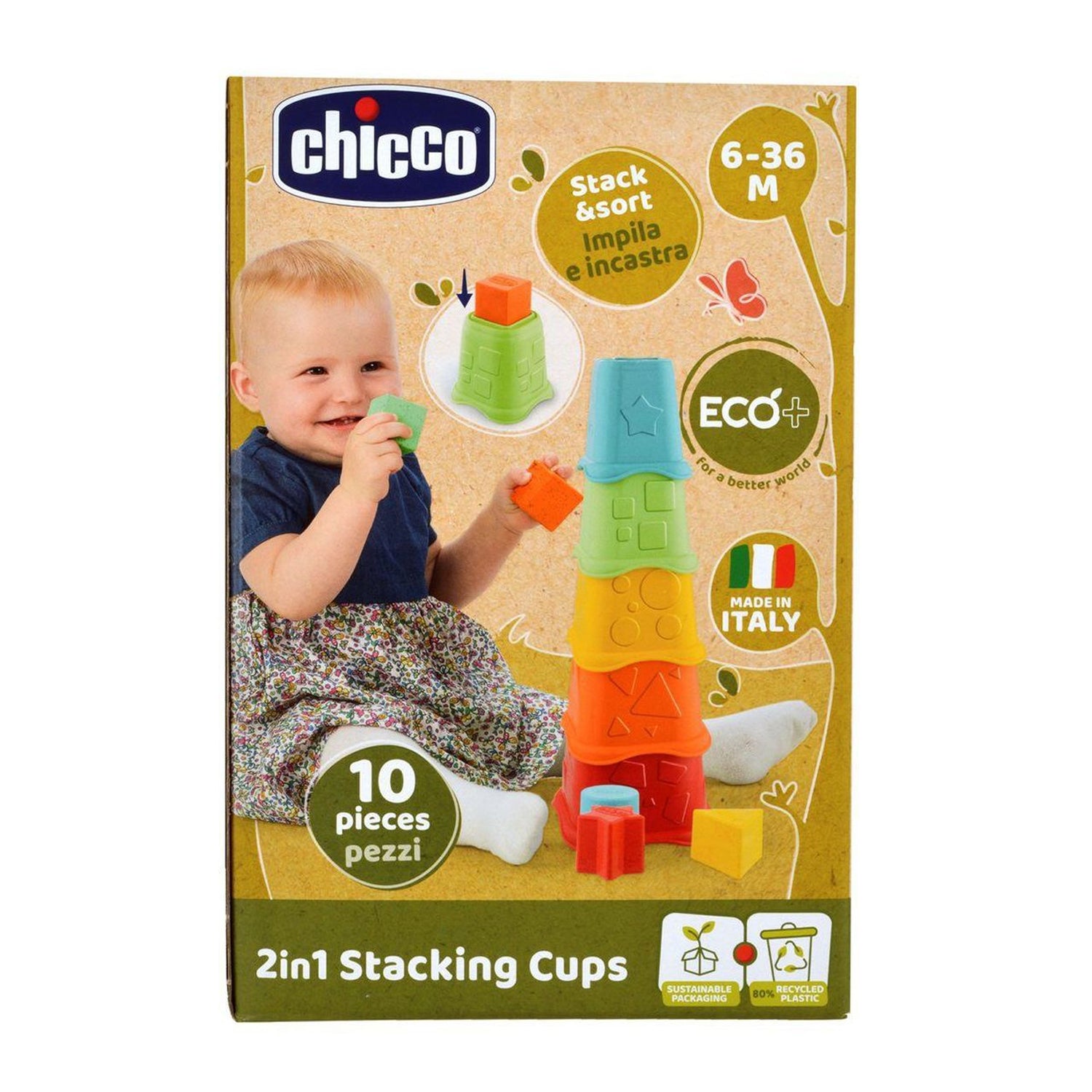 Chicco - Eco+ Tazze Impilabili 2In1