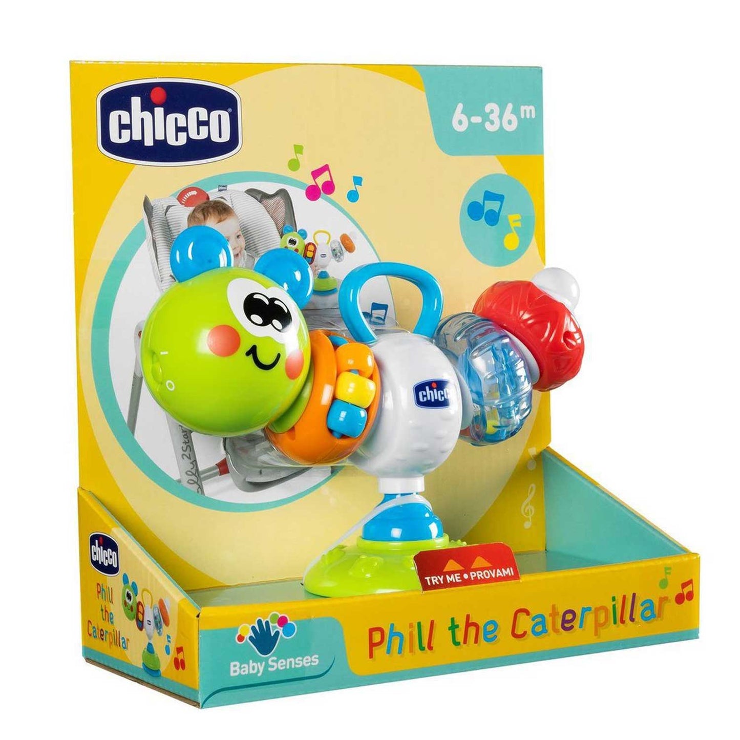 Chicco - Gioco Per Seggiolone Bruchino Ballerino