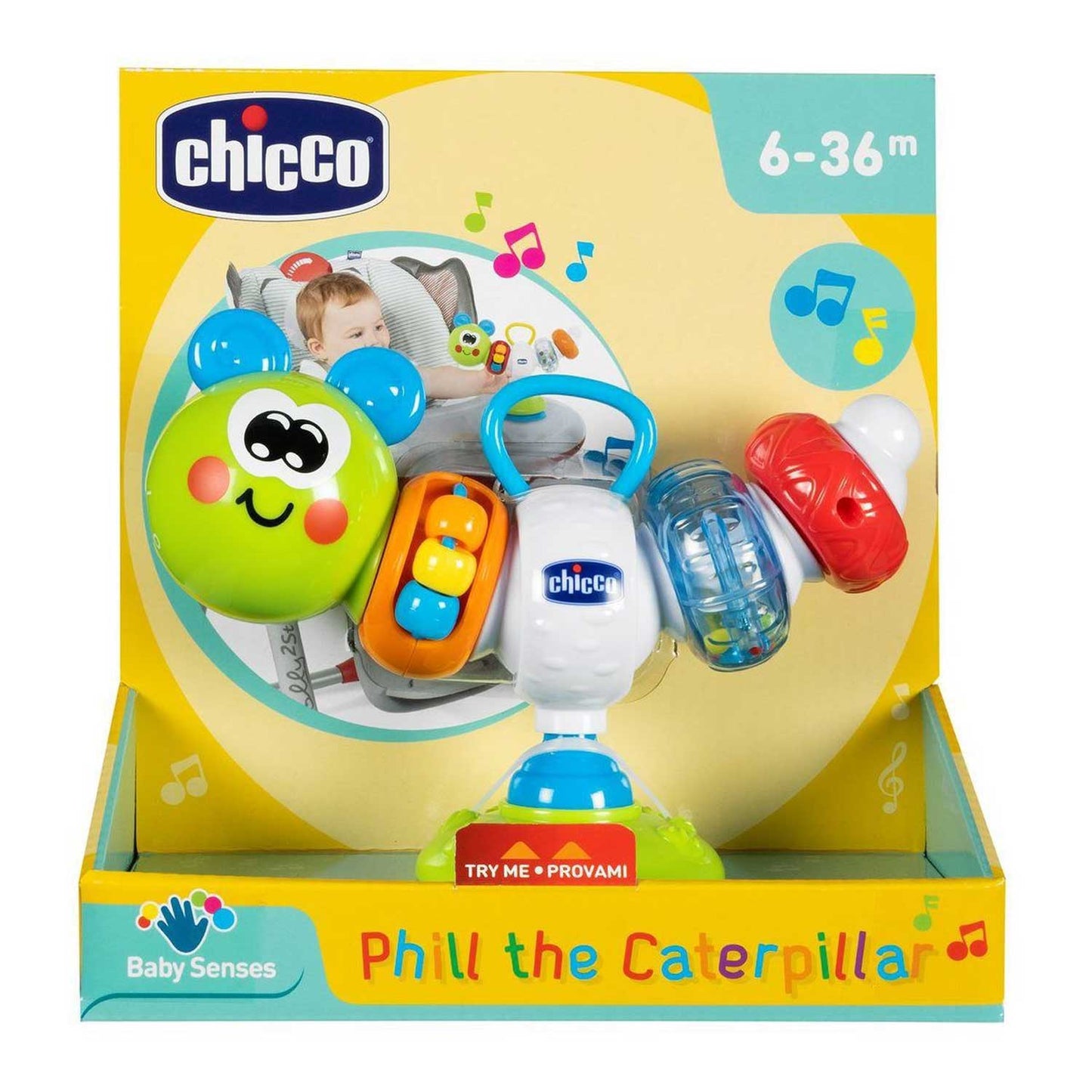 Chicco - Gioco Per Seggiolone Bruchino Ballerino