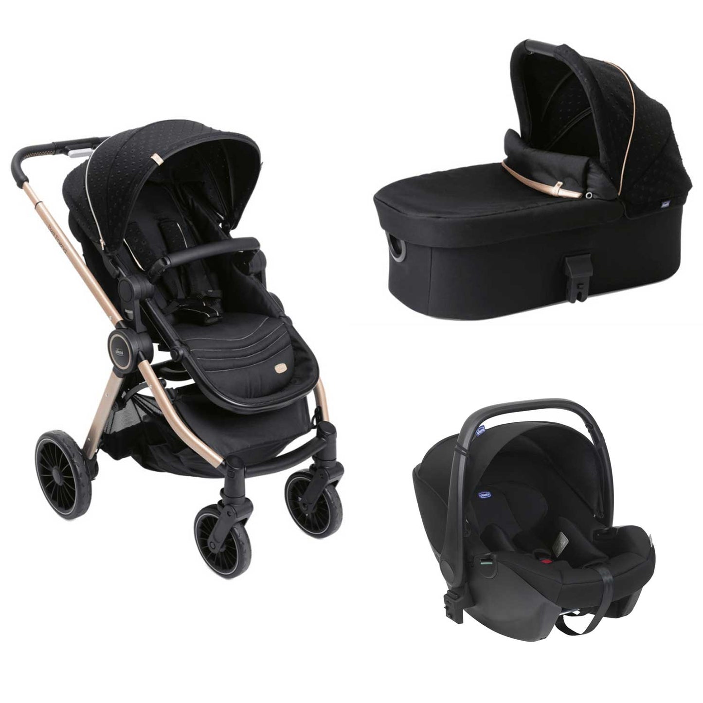Chicco - Trio Best Friend Pro Light Con Nuovo S.A. Kori I-Size Essential Black + Omaggio Valigetta "Kit Mamma 2023"