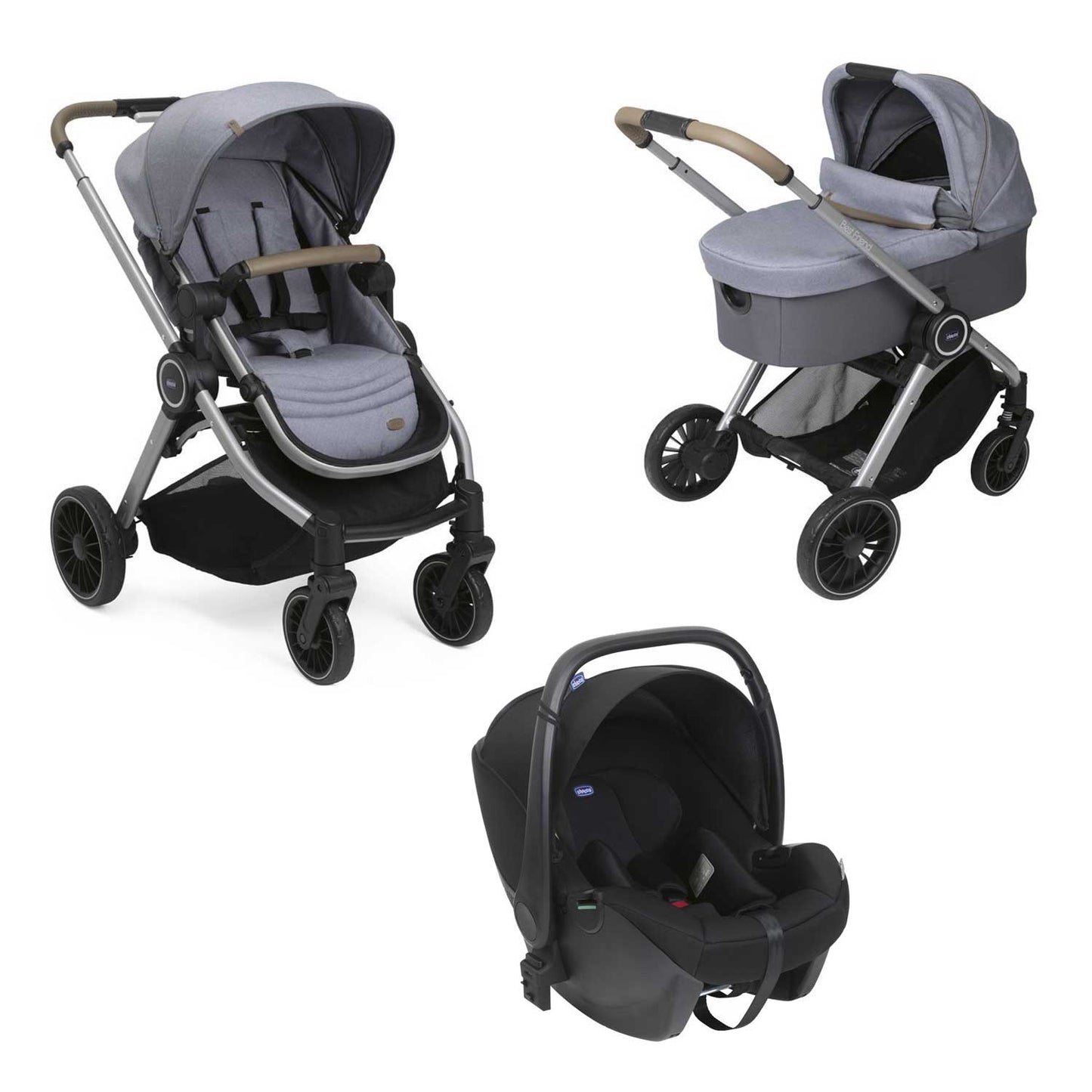 Chicco - Trio Best Friend Pro Light Con Nuovo S.A. Kori I-Size Essential Black + Omaggio Valigetta "Kit Mamma 2023"