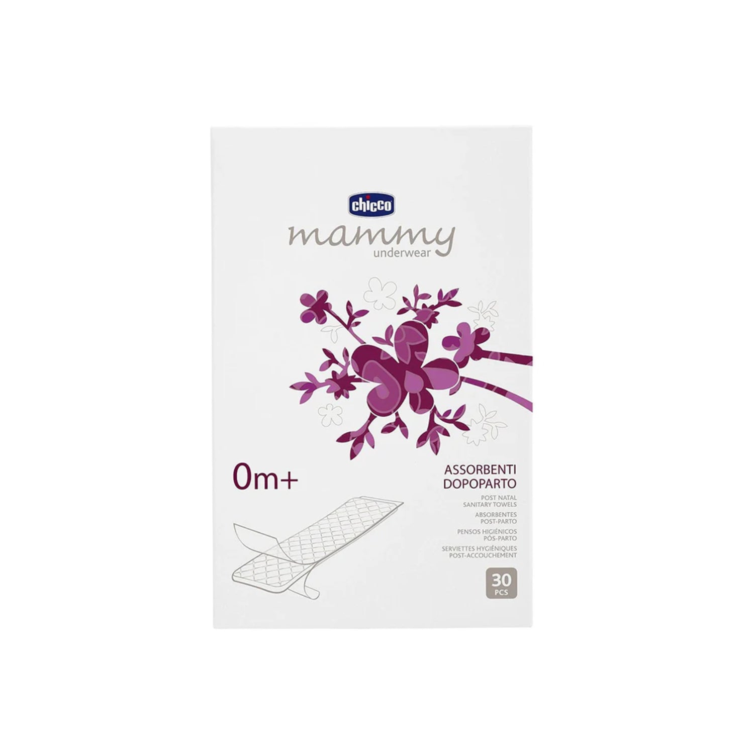 Chicco - 3-layer postpartum pads 30 pcs
