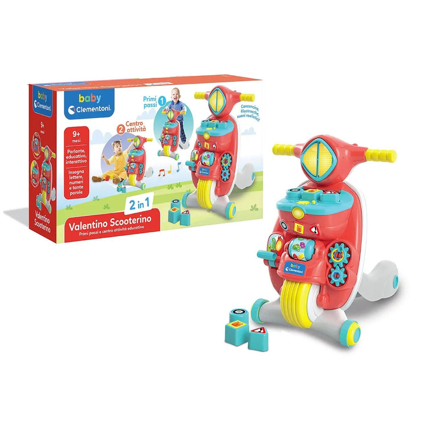 Clementoni - Baby Valentino Scooterino 2In1 17853