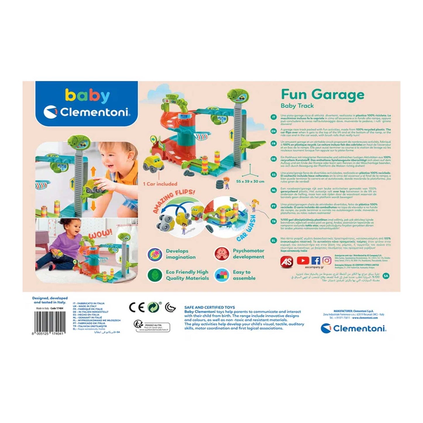 Clementoni - Fun Garage Baby Track 17404