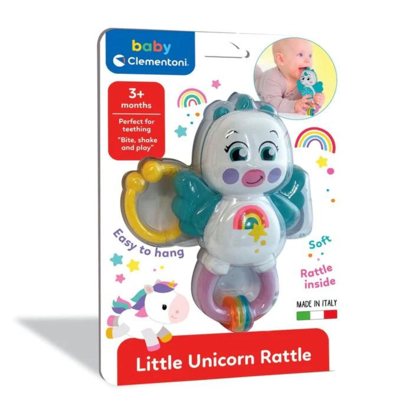 Clementoni - Rattles Teething Unicorn sonaglino