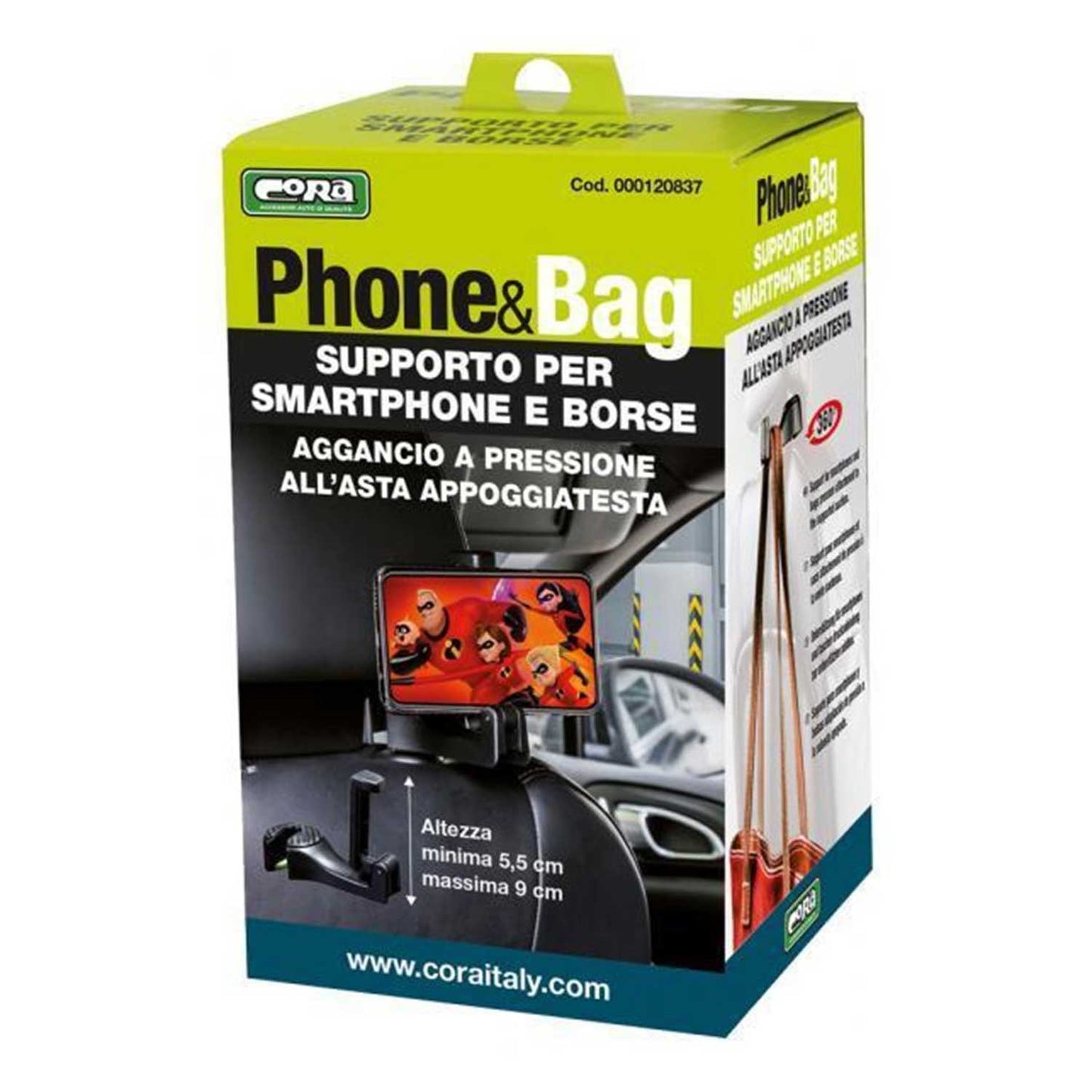 Cora - Phone & Bag Supporto Smartphone E Gancio Borse