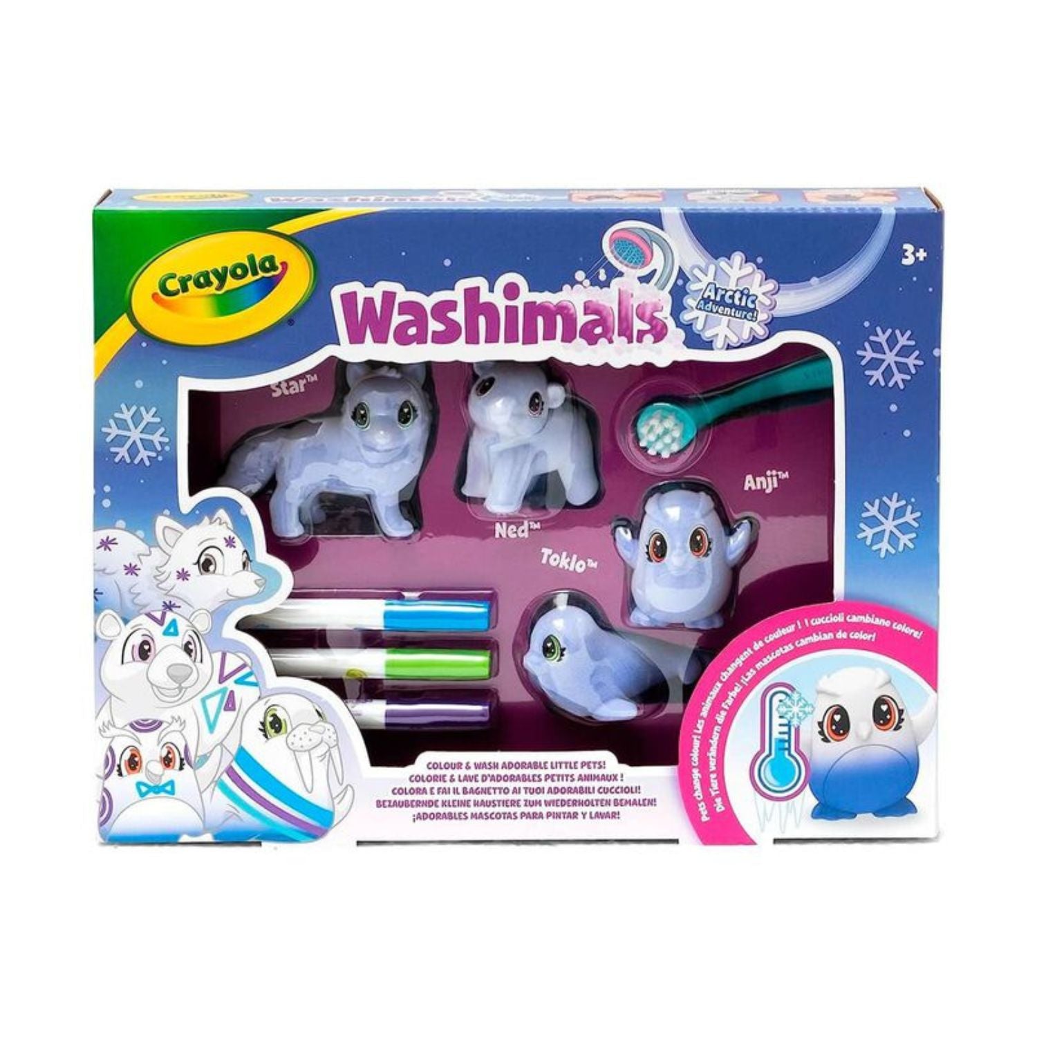 CRAYOLA- Washimals Arctic Adventure, Set Iglù Artico, per Colorare e Fare  Il Bagnetto ai Cuccioli, attività Creativa e Regalo per Bambini, da 3 Anni,  Colori Assortiti, 74-7477 - Crayola - Animali - Giocattoli