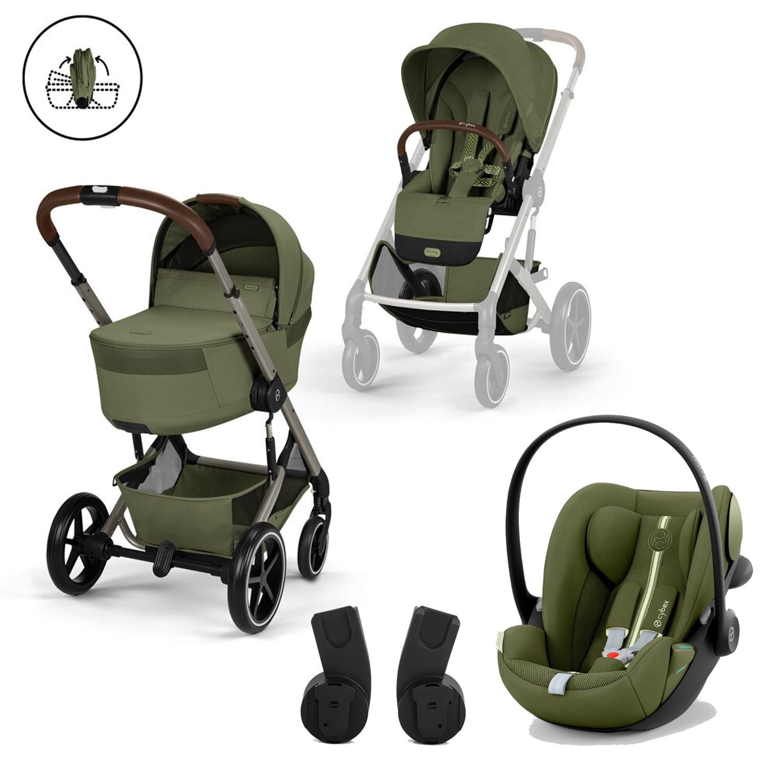 Cybex - Trio Balios S Lux Con Navicella Richiudibile E Cloud G3 Isize Plus