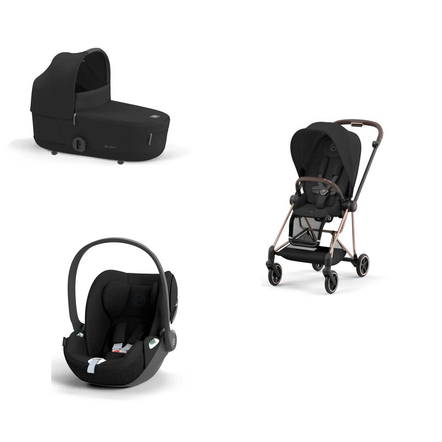 Cybex - Trio Mios: Seat Pack + Carrycot + Cloud T isize Car Seat + "Kit Mamma 2023" Case