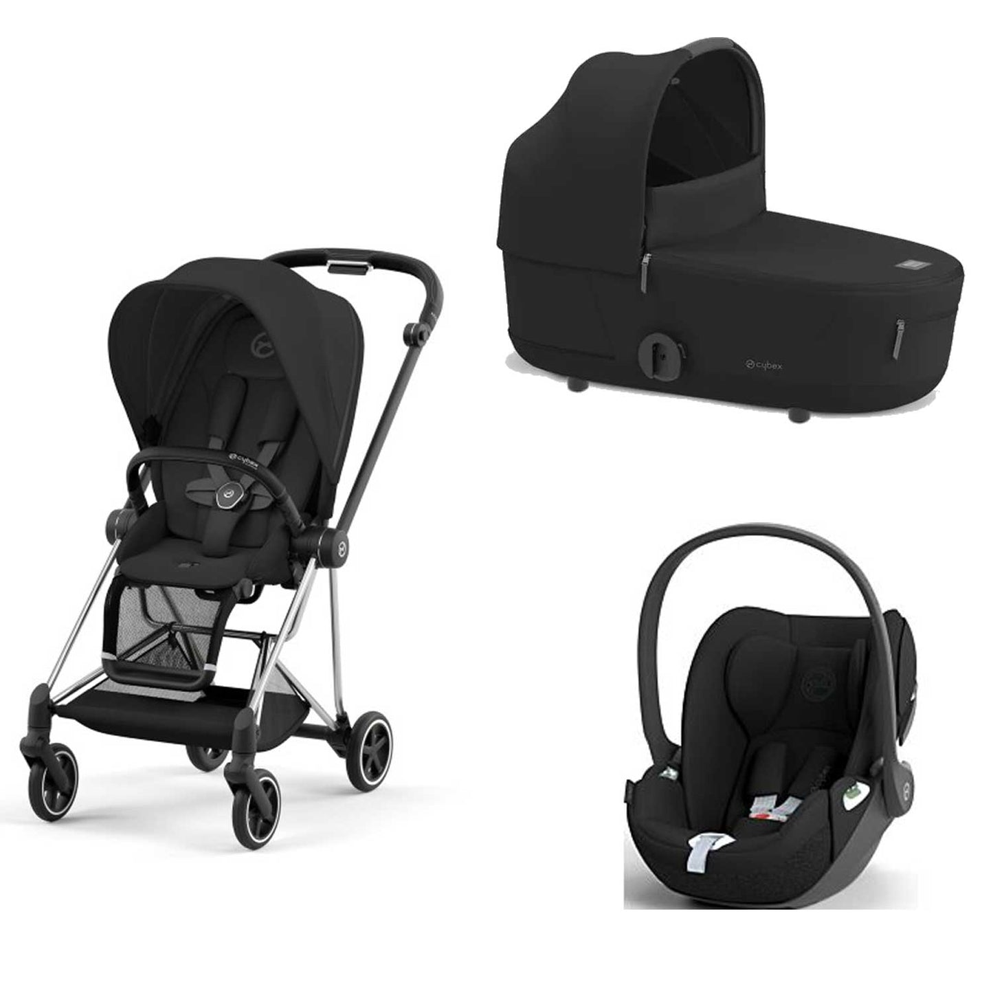 Cybex - Trio Mios: Seat Pack + Carrycot + Cloud T isize Car Seat + "Kit Mamma 2023" Case