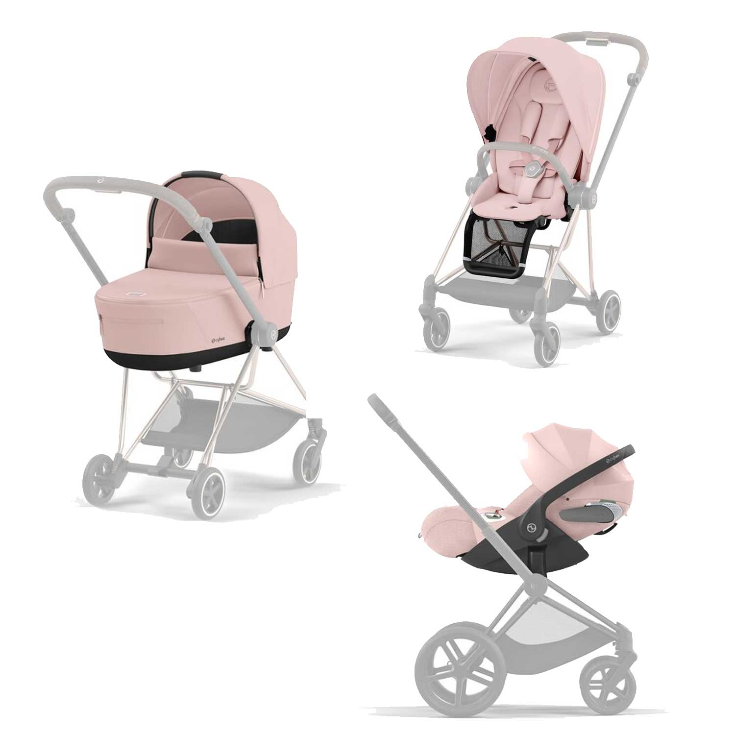 Pack poussette Mios 3 + Nacelle Luxe pack duo Cybex - Bambinou
