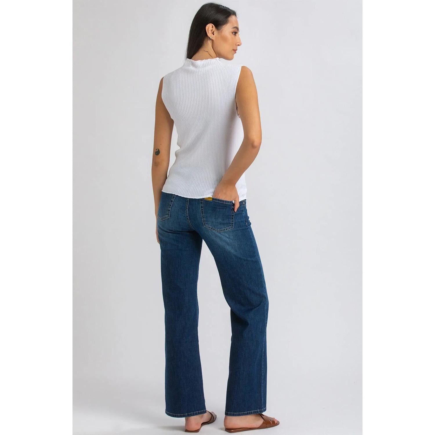 DAD JEANS WA01  - Jeans Premaman a Gamba Larga
