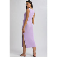 DALIA - Abito Premaman Aderente Viola con Scollo a V