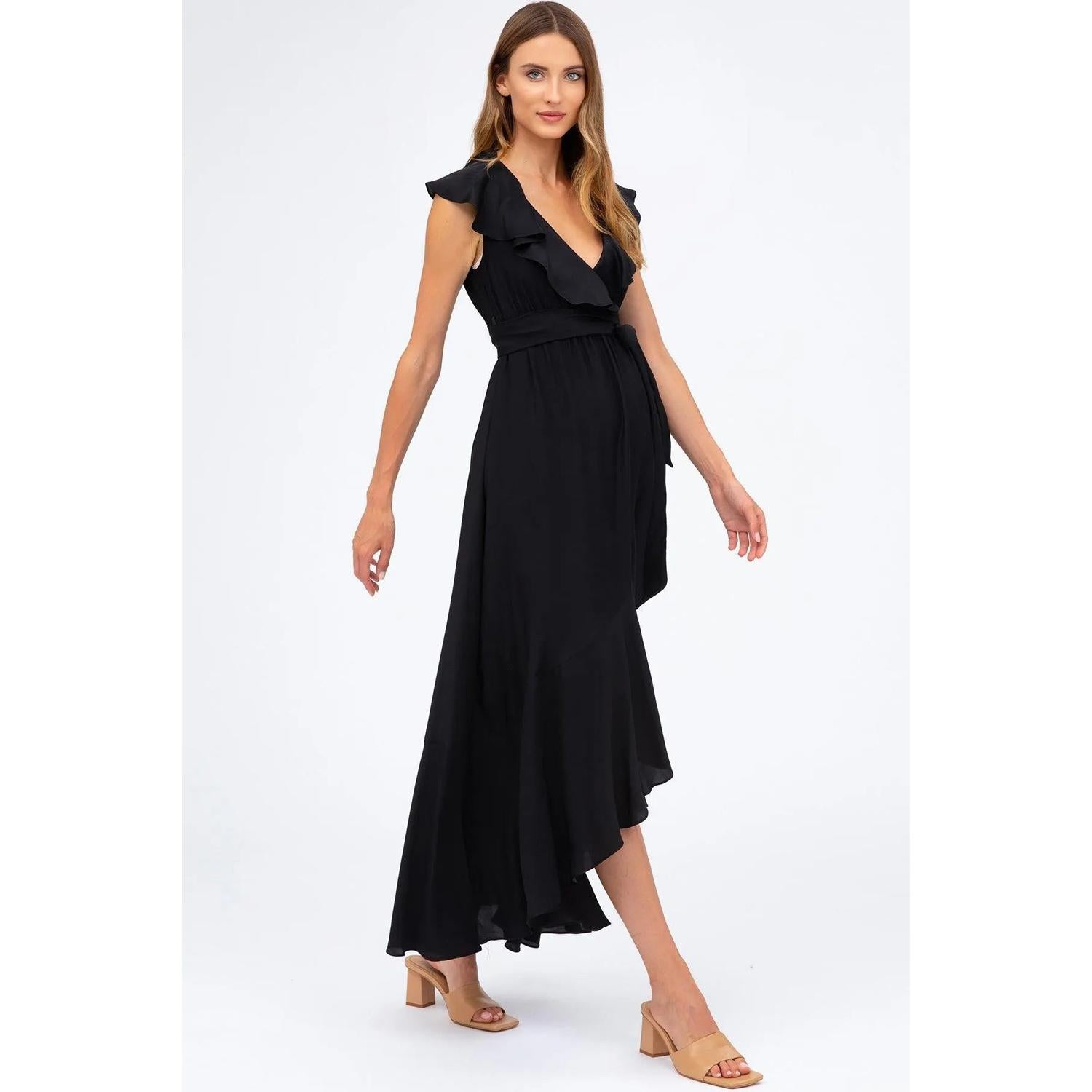 DOROTHEA - Abito Premaman Nero con Rouches