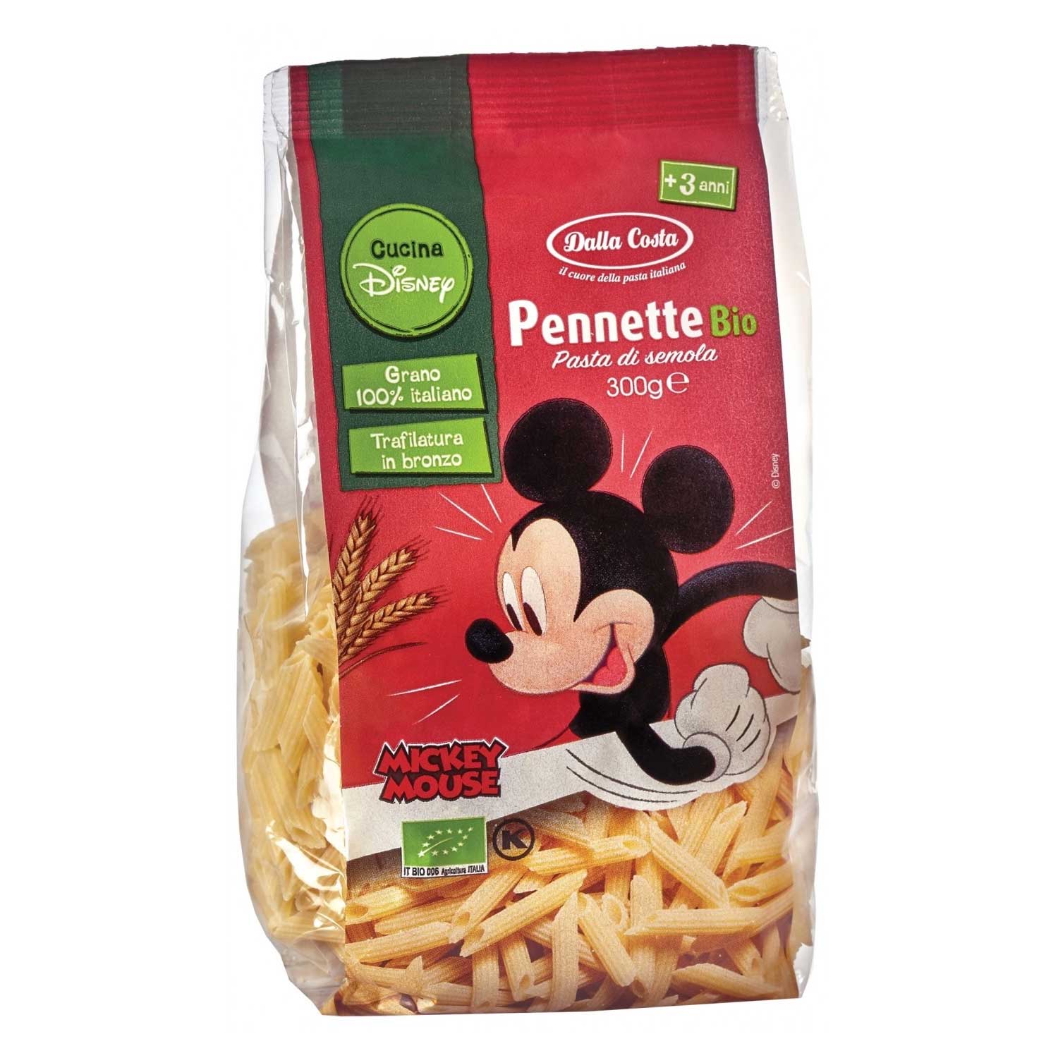 Dalla Costa - Pennette Bio Mickey & Co: Confezione 300 gr