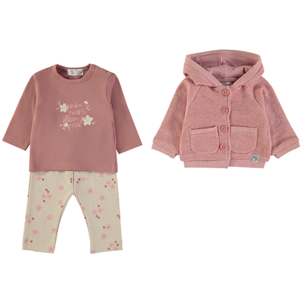 Wonderlife - Completo 3 Pezzi Rosa & Panna Per Neonati e Bambini 260837-I