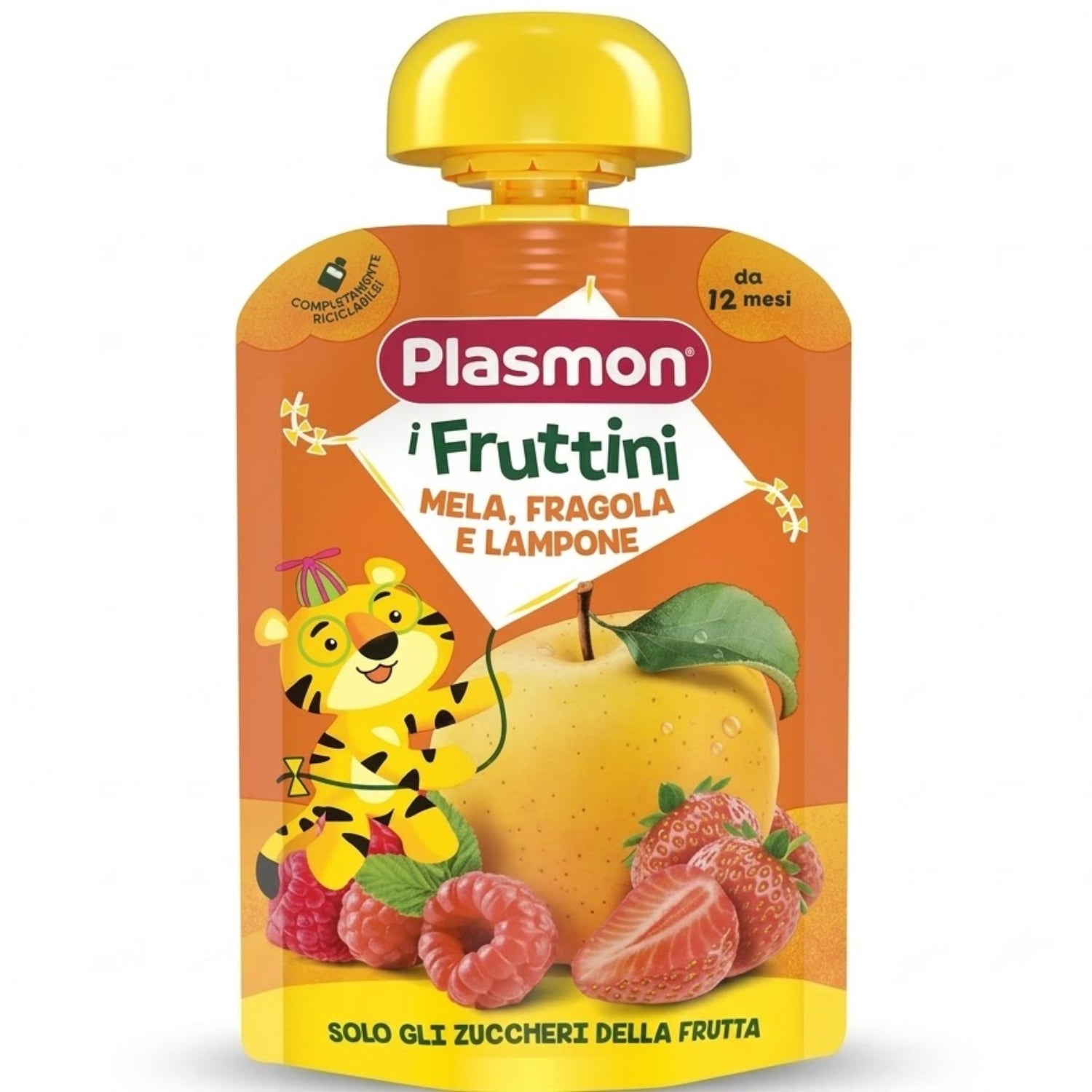 Plasmon - Pouches Toddler Mela Fragola Lampone: Confezione 130 gr