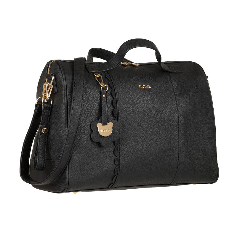 Borsa nera da passeggio con fasciatoio