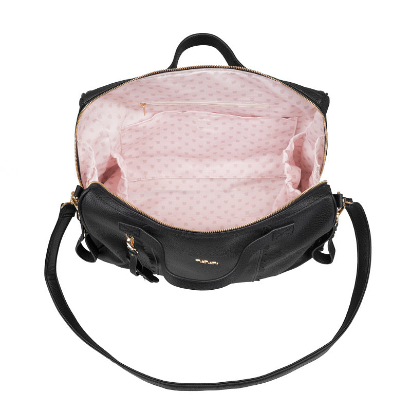 Borsa nera da passeggio con fasciatoio