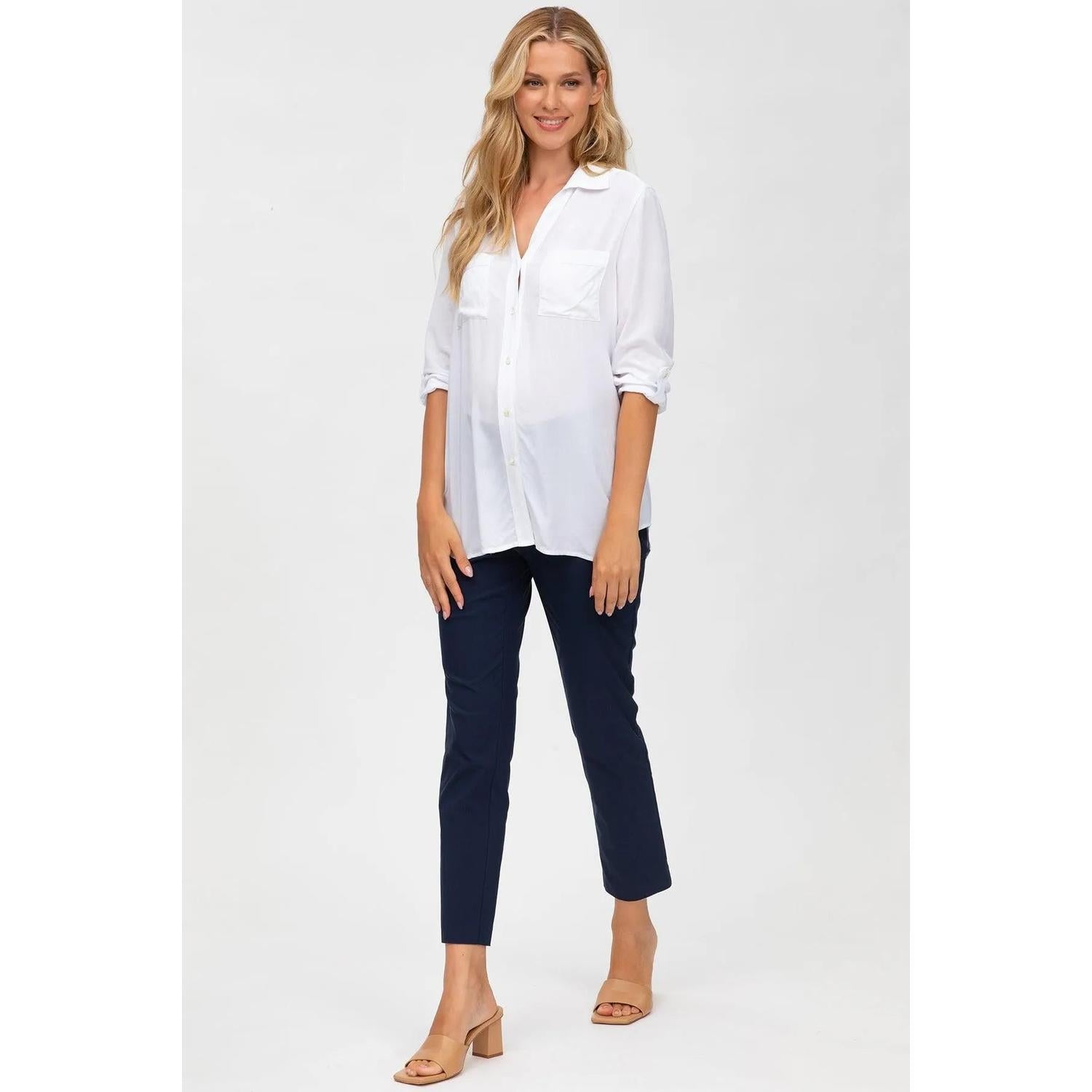 ELWOOD - Pantaloni Premaman Elasticizzati Blu