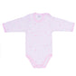 Ellepi - 2 Bodysuits with opening on the shoulder and long sleeves, 100% pink cotton