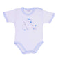 Ellepi - 2 Body con apertura sulla spalla a Maniche Corte 100% Cotone Azzurro