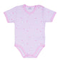 Ellepi - 2 Body con apertura sulla spalla a Maniche Corte 100% Cotone Rosa