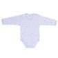 Ellepi - 2 Body con apertura sulla spalla a Maniche Lunghe 100% Cotone Azzurro