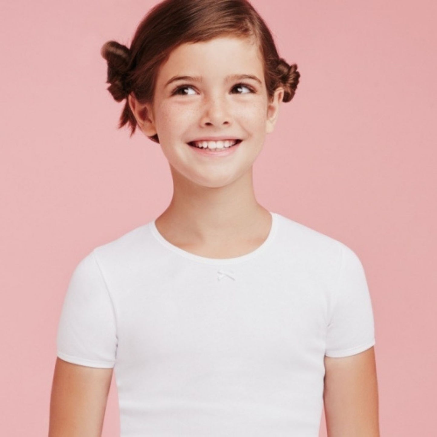 Ellepi - White short-sleeved t-shirt for girls in warm cotton