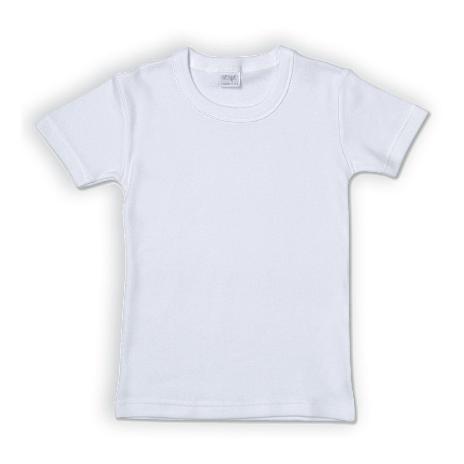 Ellepi - Maglia a maniche corte bianca da bambino in caldo cotone