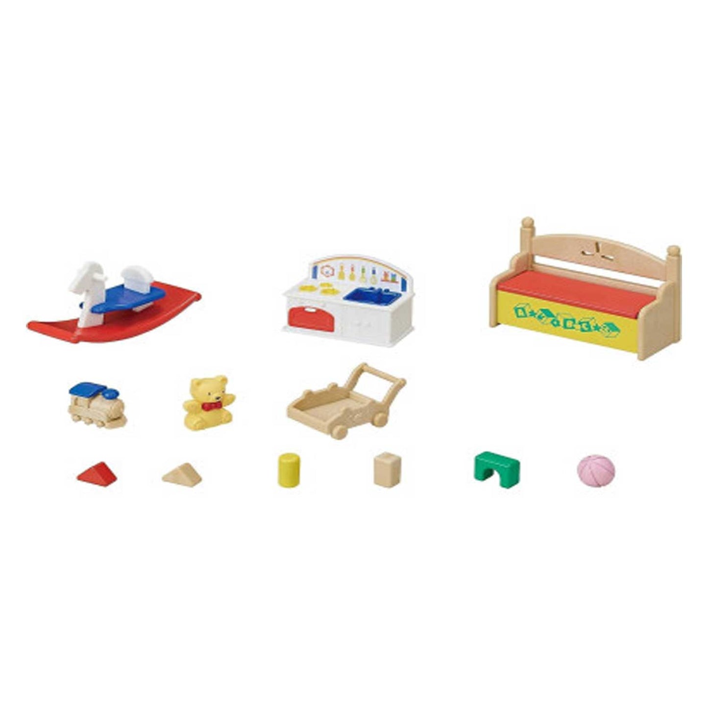 Epoch - Sylvanian Families: Scatola Dei Giochi Per Bebè Coniglio Neve E Bebè Panda