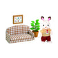 Epoch - Sylvanian Families: Papà Coniglio Cioccolato E Divano