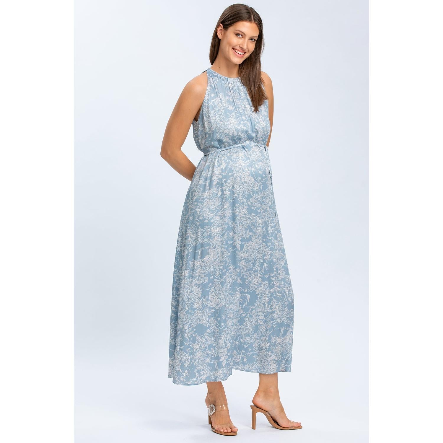 FRANCESCA QD31 - Maxi Abito Premaman Stampato