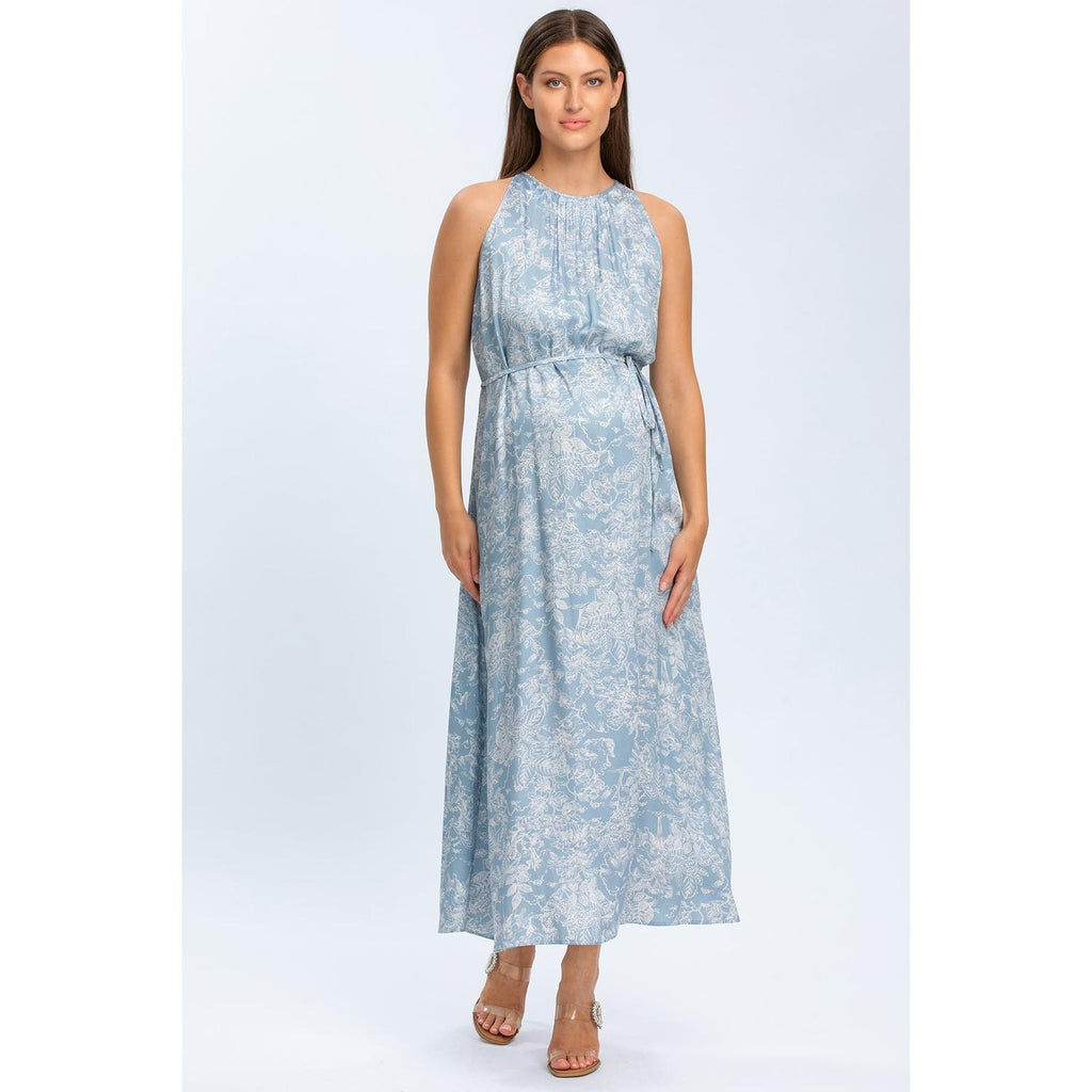 FRANCESCA QD31 - Maxi Abito Premaman Stampato