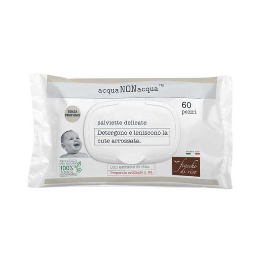 Fiocchi Di Riso - Salviette Acqua Non Acqua Senza Profumo 60 Pezzi