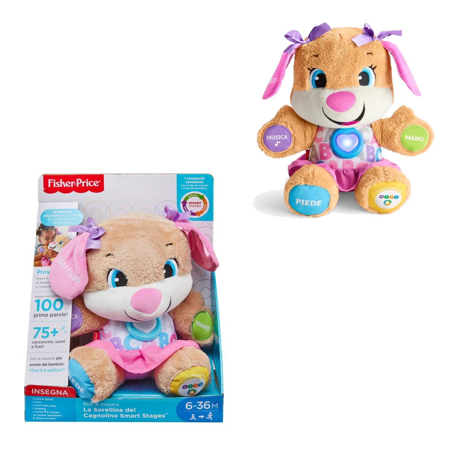 Fisher Price - Il Cagnolino e La sorellina del Cagnolino Smart Stages