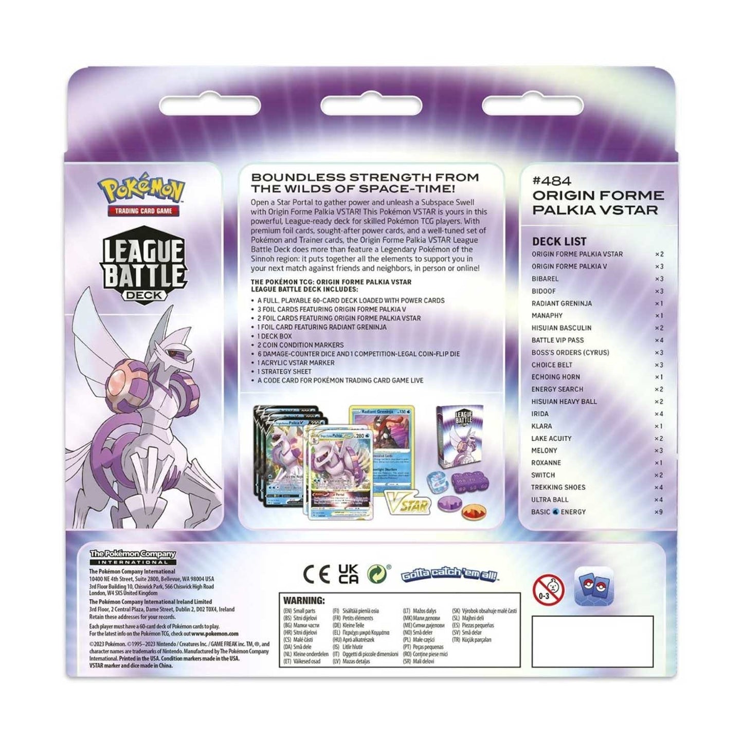 Pokemon - Mazzi Lotte Di Lega Palkia Originale V-Astro "Maggio"