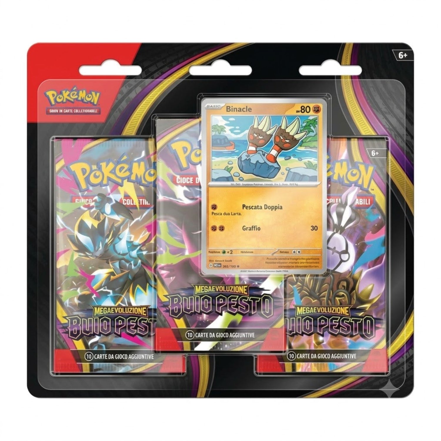Gamevision - Pokemon Blister Megaevoluzione Buio Pesto 3 Bustine + 1 Card