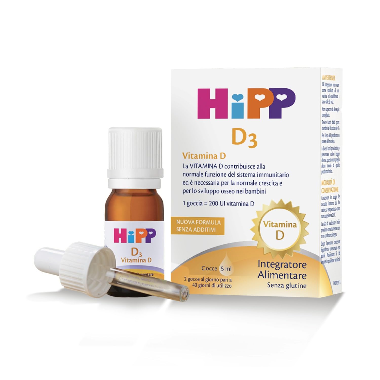 HiPP - D3 Vitamina D Difese Immunitarie Bambini 5 ml