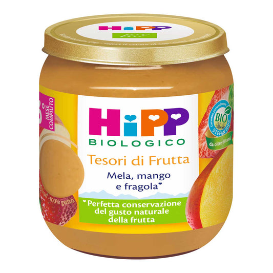 Hipp - Omogeneizzato Tesori Di Frutta Mela Fragola Mango: Confezione 160 gr