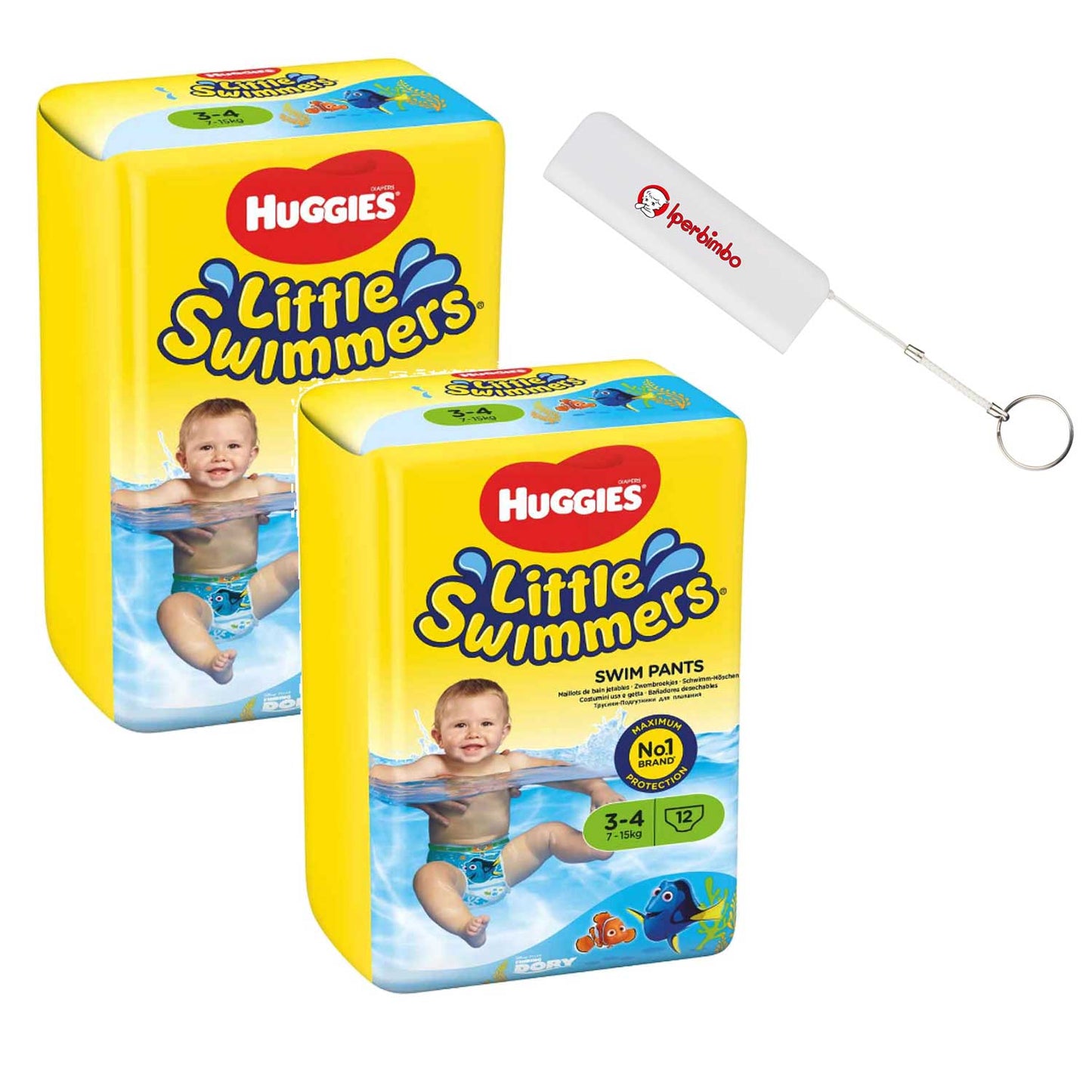 Huggies - 2 Pacchi Little Swimmers + Power Bank Iperbimbo Span 1200m Omaggio