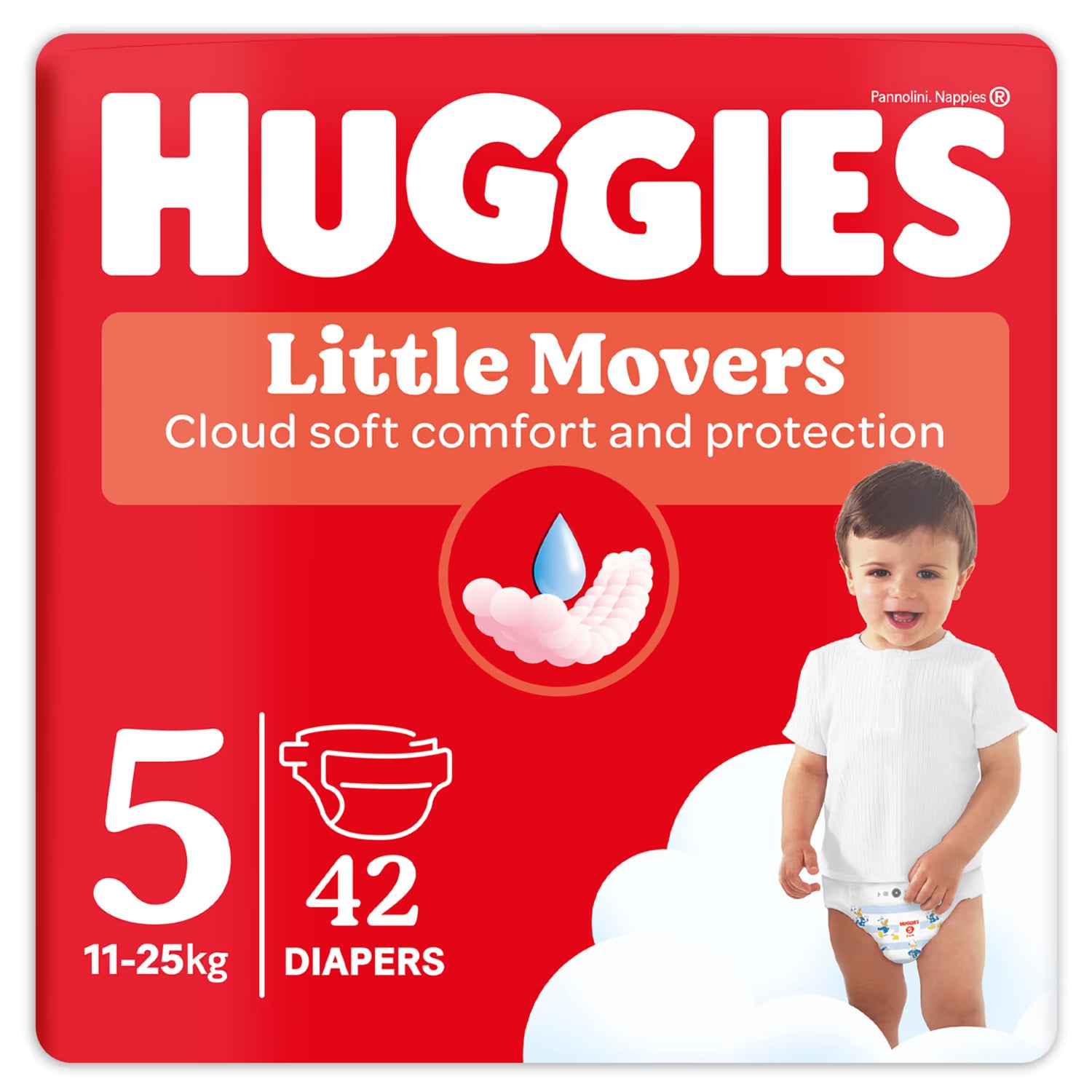 Huggies - Little Movers Pannolini taglia 5 (42 pz)