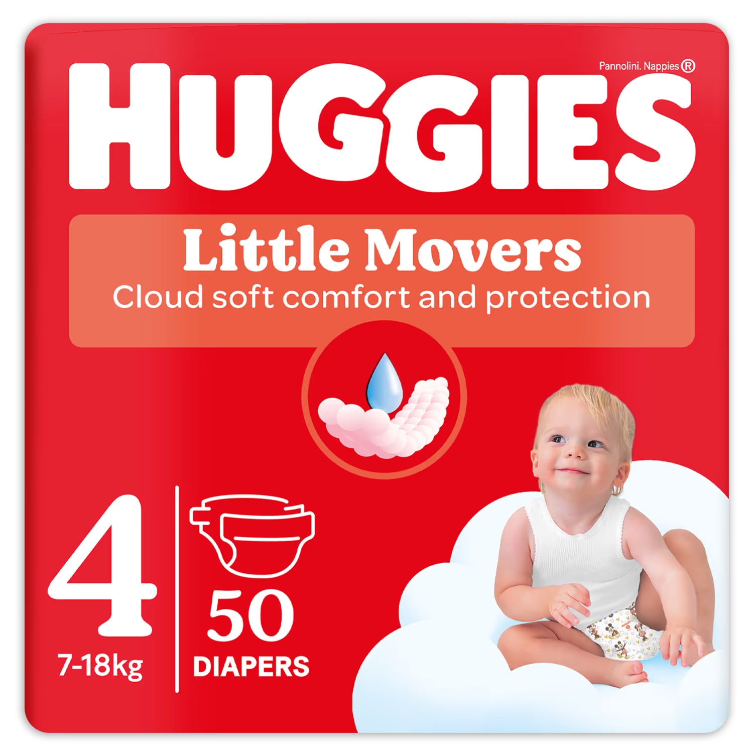 Huggies - Little Movers Pannolini taglia 4 50 pezzi