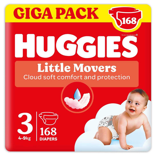 Huggies - Pannolini Little Movers Gigapack Taglia 3 168 Pezzi