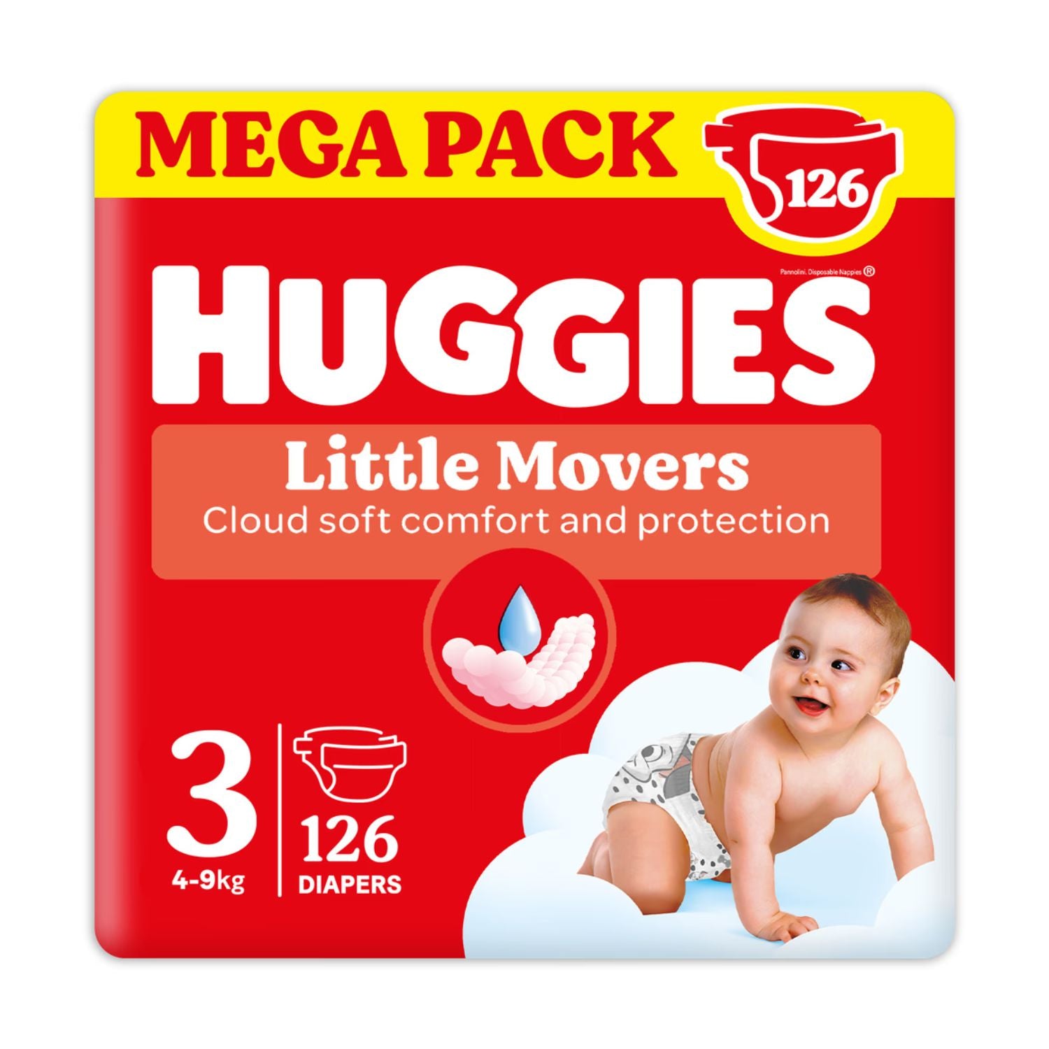 Huggies - Little Movers Megapack Taglia 3 (126pz)